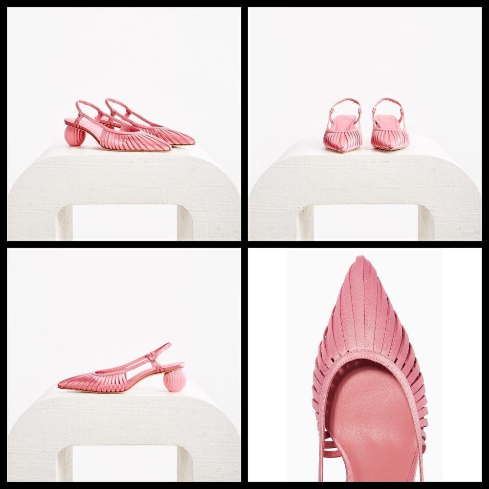 ๐CULT GAIA๐ Alia Slingback Mule Heels ~ Pink - Picture 5 of 16